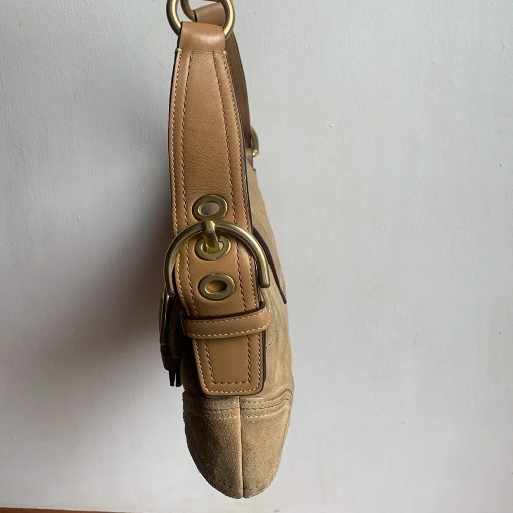 Coach Tan Suede Mini Soho Shoulder Bag - Picture 5 of 16